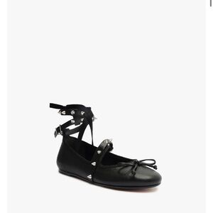 SCHUTZ LARISSA LACE UP LEATHER FLAT